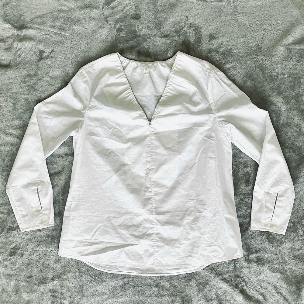 NWOT COS White Cotton Blouse Size 6